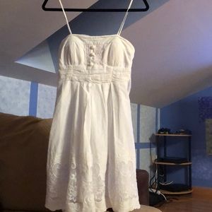 Spaghetti strap white dress